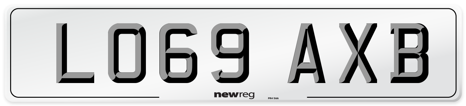 LO69 AXB Number Plate from New Reg